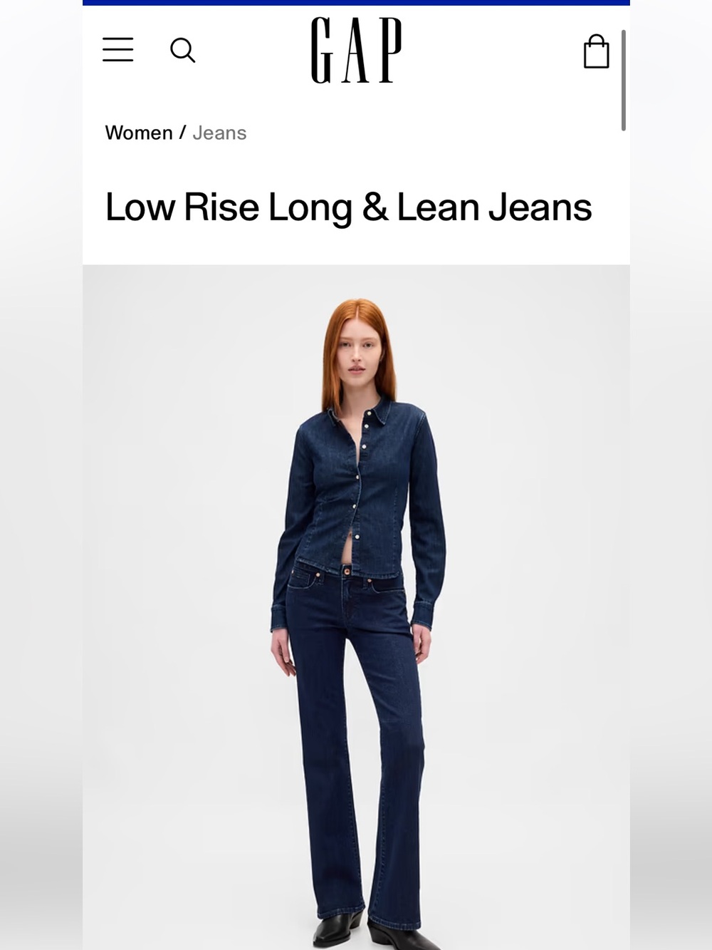 GAP Women's Low-Rise Long & Lean Bootcut Jeans